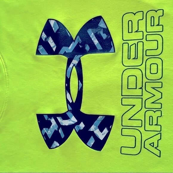 Under Armour T-Shirts Kids Big Boys “2” L Yellow T-Shirts PreOwned Condition - Picture 3 of 11